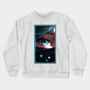 Anime Girl Eye | Quality Anime Artwork | Anime Aesthetic | Manga Anime Art Crewneck Sweatshirt